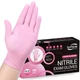 SwiftGrip Pink Nitrile Gloves, 100ct, PowderFree, XL