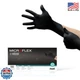 Ansell MidKnight MK-296 100 Count Nitrile Gloves Textured Black Automotive