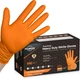 Heavy Duty Industrial Orange Nitrile Gloves, 8-mil, Gloves Disposable Latex F...