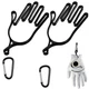 Golf Glove Holder - 2 Pack Glove Stretcher Hanger with Keychain, Plastic & Me...