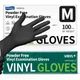 Supmedic Vinyl Disposable Exam Gloves, Black 4 Mil Medium, 100 Medium (Black) 