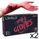 BARBER SALON L3VEL3 HAIR NITRILE DISPOSABLE GLOVES LARGE 100 PC RED 2 PACK