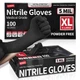 Supmedic Black Nitrile Exam Gloves, 5 Mil Chemical Resistant Powder-Free Food...