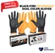 HALYARD Black-FIRE Nitrile Exam Reversible Dual Color Gloves S / M / L - 150CT