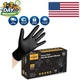 Food-Safe 6-Mil Disposable Nitrile Gloves, Black, 100 CT - Chemical Resistant