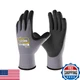 COOLJOB 3/6/12 Pairs Nitrile Coated Nylon Work Gloves Dotted Grip Safety