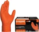 GLOVEWORKS NITRILE HD GLOVES MEDIUM - 100PC PF ORANGE IND