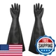 Holdwin Heavy Duty Sandblasting Gloves 27.5 Rubber Gloves For Sandblaster