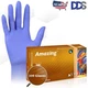 Aurelia Amazing Nitrile Gloves: SMALL 300/Bx. Powder-Free, Violet, Beaded Cuff