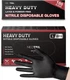 6 Mil Heavy Duty Black Nitrile Disposable Gloves, Latex Powder-Free, Textured