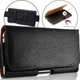For ZTE QUEST PLUS Z3001S Phone Case Leather Belt Holster Clip Pouch Cover Black