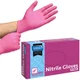 Pink Gloves Disposable Latex Free | Nitrile Pink Glove Nail Salon and Hair Dy...