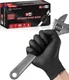 8 Mil Heavy Duty Disposable Nitrile Gloves with Diamond Texture Grip Rubber Glov