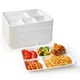 100% Compostable 5 Compartment Plates, 125 Pack Disposable Paper Plates, Heav...