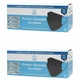100pcs Litepak Black Disposable 3 Ply Face Mask SOFT Earloop Premium Mouth Cover