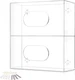 Double Glove Box Holder Wall Mount Dispenser - Disposable Transparent 