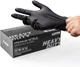 LANON 6-mil Black Nitrile Disposable Gloves, Food-Safe, Powder-Free, Heavy-Duty,