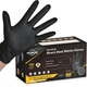 TitanFlex Heavy Duty Black Industrial Nitrile Gloves, 8mil, XL, Box of 100, L...