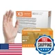 Ammex X3 Clear Vinyl Disposable Industrial Gloves 3 Mil Latex Powder-Free