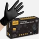Titanflex Disposable Nitrile Exam Gloves, 6-Mil, Black, Heavy Duty Disposable Gl