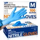 Supmedic 100 Pcs Medical Nitrile Exam Gloves Latex-Free Powder-Free Food Safe M