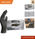 100-Count Black Nitrile Gloves - Latex-Free, Chemical Resistant & Powder-Free