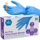 MED PRIDE Nitrile/Vinyl Blend Exam Gloves, Powder-Free, Medium, Blue 