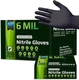 Inspire Black Nitrile Gloves HEAVY DUTY 6 Mil Nitrile Chemical Resistant Medical