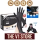 Medium Disposable Nitrile Gloves, 100 Count Black - Ideal for Medical & Cleaning
