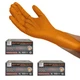 8Mil Orange Disposable Nitrile Gloves 3-Pack Diamond Grip Heavy Duty Latex Free