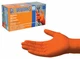GLOVEWORKS HD Orange Nitrile Disposable Gloves 8 Mil Raised Diamond Texture Sz L