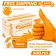 OrangGLADES&trade; Heavy-Duty Mechanic  Disposable Nitrile Gloves 8mil 500 PCS