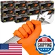 Wcy Nitroshield 9Mil Heavy Duty Disposable Nitrile Glovesorange Large 800Pcs