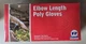 ROYAL POLY GLOVES One Size 100 Gloves Per Box RDEG-100 ELBOW LENGTH Disposable