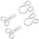 Lakesstory Fur Hook and Eyes White Covered Sewing Closure 