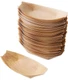 300pcs 7" Disposable Wooden Boat Plates Party Appetizer Serving Trays