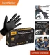Heavy-Duty Black Nitrile Exam Gloves - 6-mil, 100 Count, Food-Safe, Latex-Free