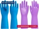 PACIFIC PPE 2 Pairs Dishwashing Cleaning Gloves with Latex free, Cotton lining,