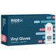 Ridex Latex~Free Clear Vinyl Gloves, Medium, 100~Count