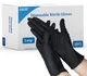 Nitrile Gloves, 100 Pcs Disposable Black Nitrile Gloves 4 Mil Large, Cleaning Gl