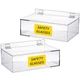 Weysat 2 Pcs Acrylic Safety 3 inches (H) x 9 (W) x 6 (D), Clear
