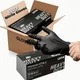 Disposable Gloves Latex - Heavy Duty Black 6Mil Nitrile-Free Powder-Free 100Pcs