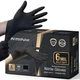 FifthPulse 6 Mil Black Nitrile Gloves Large, Heavy-Duty Disposable Gloves for...