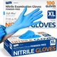 Blue Nitrile Disposable Gloves, 100 Count - Waterproof, Tear Resistant, X-Large