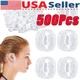 500 X Clear Disposable Ear Protectors Waterproof Ear Covers for Hair Dye Bathing