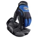 Caiman Synthetic Leather Padded Palm Grip Mechanics Gloves Black/Blue (1 pair) -