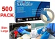 500 Microflex SG-375-L Safegrip Exam Gloves PF Latex Textured Extended Cuff Blue