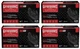 Gloveworks GWBN48100 XL 100 Count Black HD Nitrile Gloves  - Pack of 4