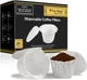 Disposable K Cup Filters with Lid, Coffee Filter Paper for Keurig Brewers Single