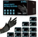 HEAVY DUTY 6 Mil Nitrile Black Gloves Disposable Latex Rubber Cooking Cleaning